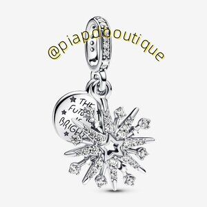 Pandora Sparkling Firework Double Dangle Charm